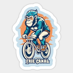 Retro Erie Canal Bike Trail Sticker